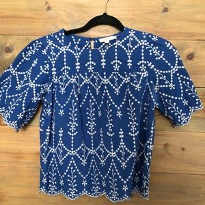 Rebellion Flower Appliqué Blouse